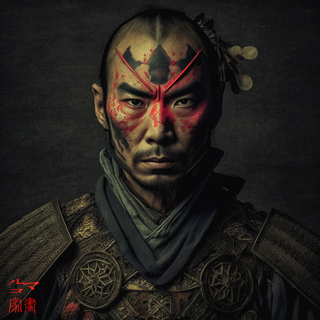 Mixed Media :: Painting and digital Art :: Jissoji Saikaku, Minamoto Samurai Clan