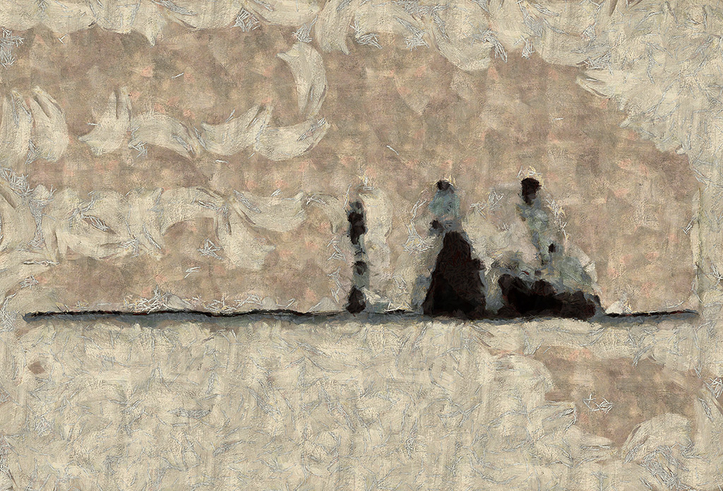 Nomads in the Sandstorm :: Mixed Media | Photography & Painting