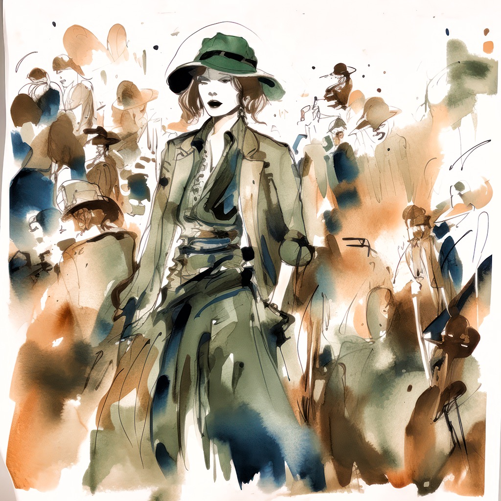 Fashion Illustration || Going with the wind